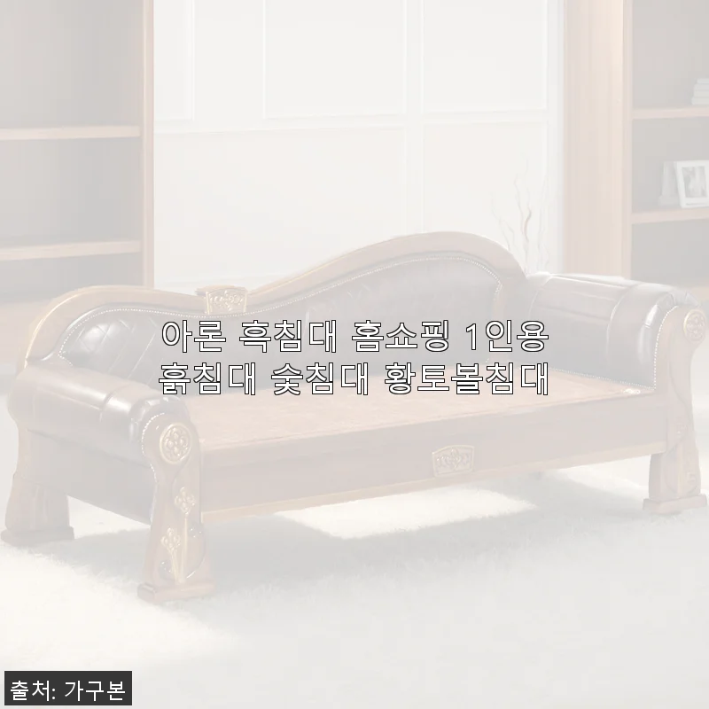 아론 흑침대 홈쇼핑 1인용 흙침대 숯침대 황토볼침대 사용후기