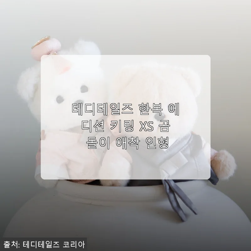 테디테일즈 한복 에디션 키링 XS 곰 돌이 애착 인형 사용 후기