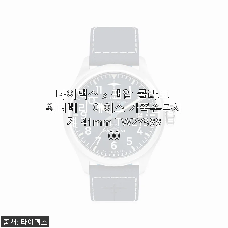 타이맥스 x 팬암 워터베리 에이스 가죽손목시계 41mm 사용후기