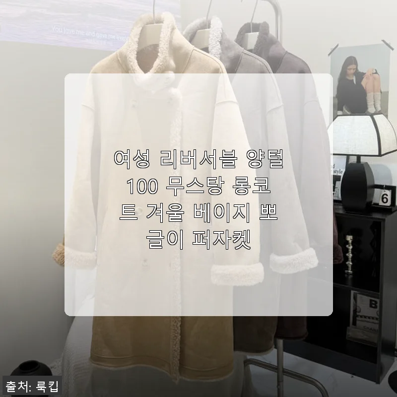 여성 리버서블 양털100 무스탕 롱코트 사용후기 - 부드럽고 따뜻한 겨울 필수템