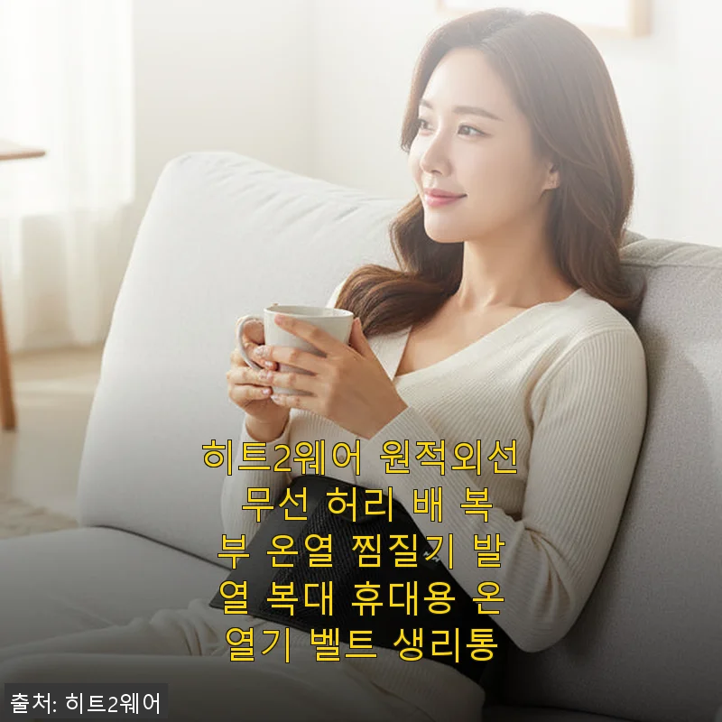 히트2웨어 원적외선 무선 허리 배 복부 온열 찜질기 사용후기