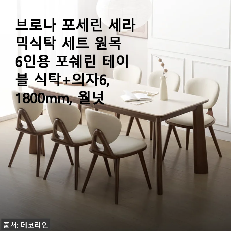 브로나 포세린 세라믹식탁 세트 6인용 월넛, 직접 사용해본 후기