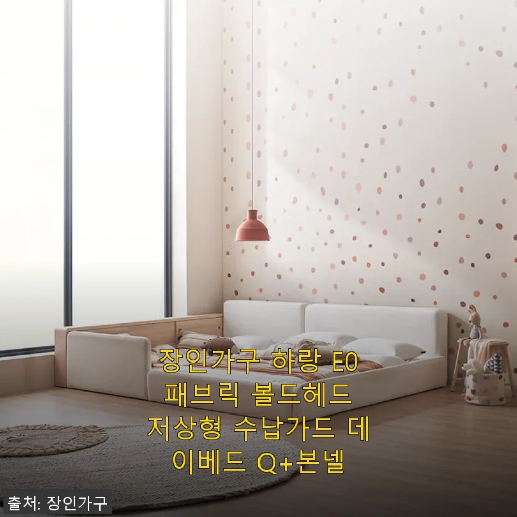 장인가구 하랑 E0 패브릭 볼드헤드 저상형 수납가드 데이베드 Q+본넬 사용후기