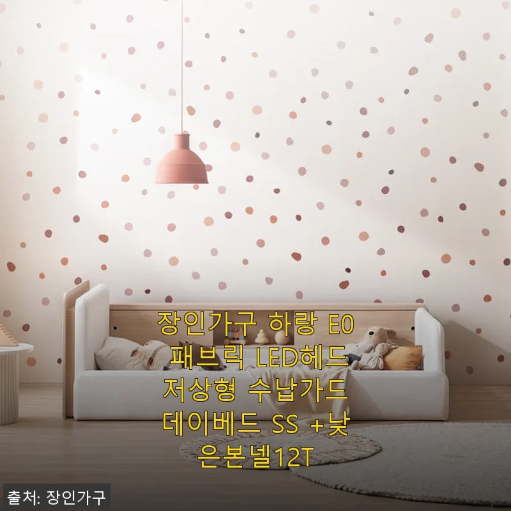 장인가구 하랑 E0 패브릭 LED헤드 저상형 수납가드 데이베드 SS 사용후기