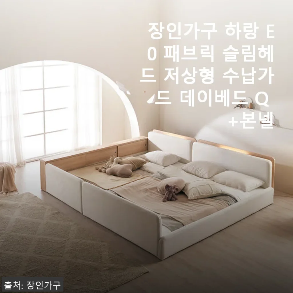 장인가구 하랑 E0 패브릭 슬림헤드 저상형 수납가드 데이베드 Q +본넬 사용후기