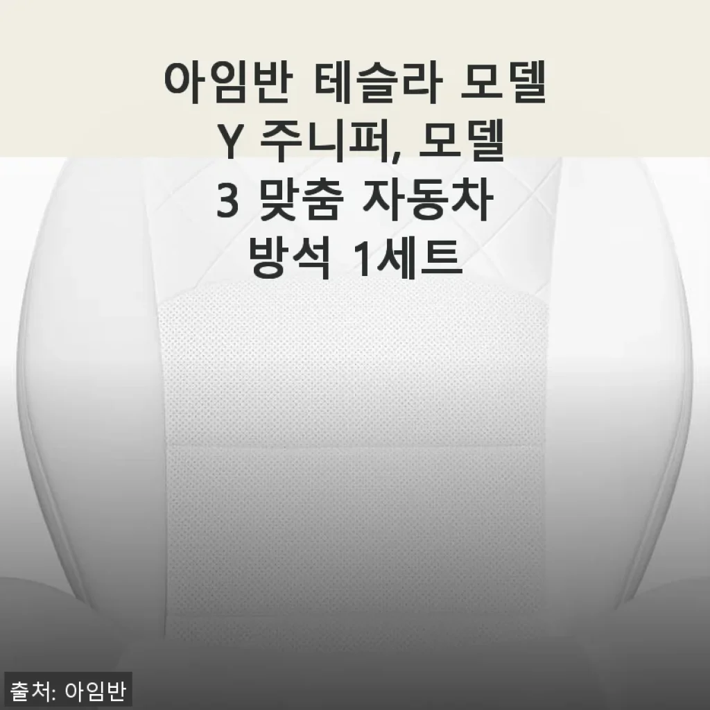 아임반 테슬라 모델 Y 주니퍼, 모델 3 맞춤 자동차 방석 사용후기