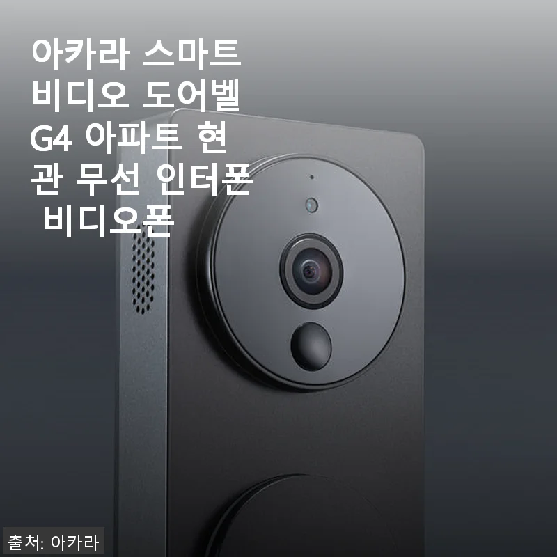 아카라 스마트 비디오 도어벨 G4 사용후기: 아파트 현관 무선 인터폰 체험기