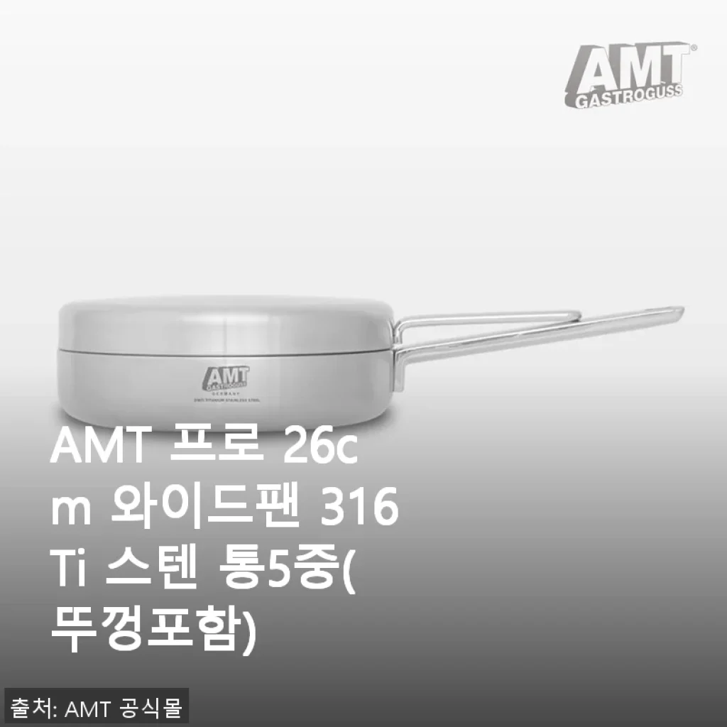 AMT 프로 26cm 와이드팬 316Ti 스텐 통5중 사용후기와 제품소개
