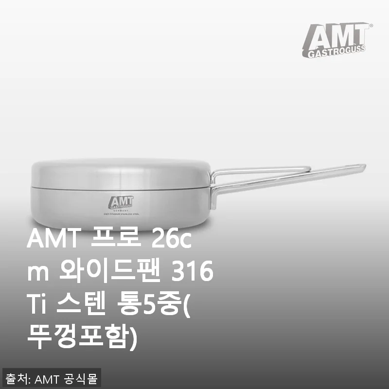 AMT 프로 26cm 와이드팬 316Ti 스텐 통5중 사용후기와 제품소개