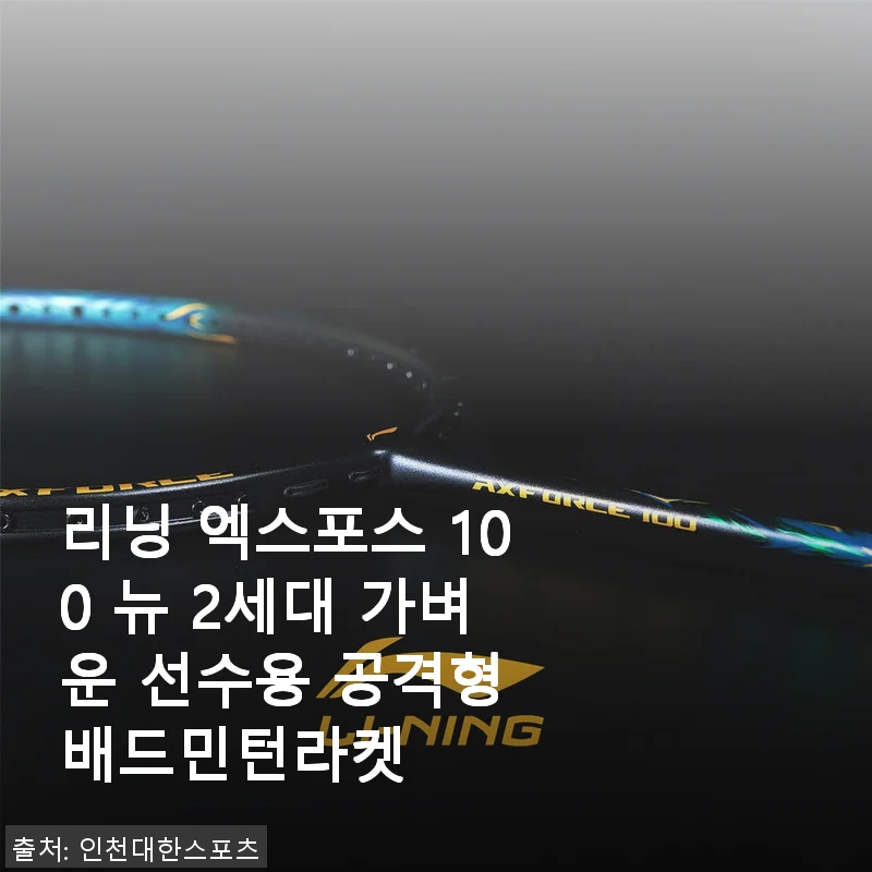 리닝 엑스포스 100 뉴 2세대 배드민턴라켓 사용후기: 가벼움과 파워를 동시에 경험하다