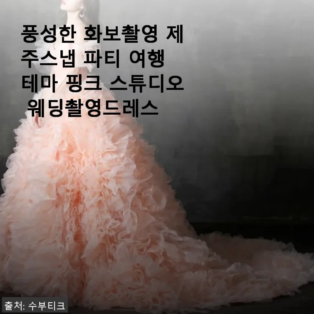 핑크 스튜디오 웨딩촬영드레스 사용후기 – 제주스냅 파티 테마에 딱 맞는 드레스 추천