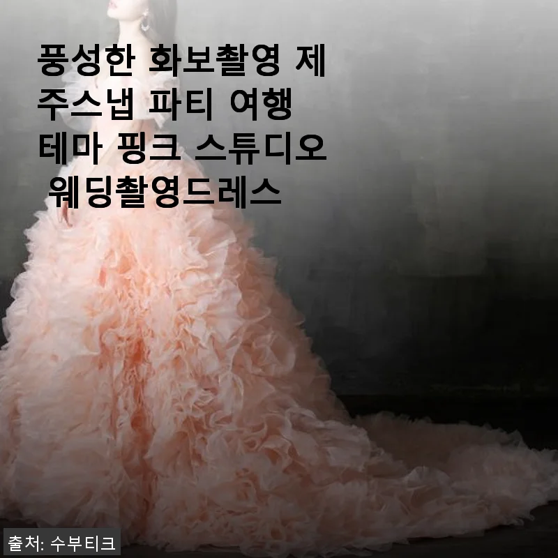 핑크 스튜디오 웨딩촬영드레스 사용후기 – 제주스냅 파티 테마에 딱 맞는 드레스 추천