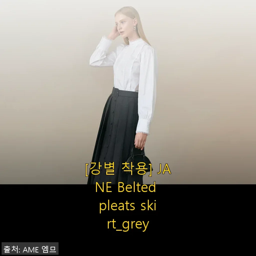 강별 착용 JANE Belted pleats skirt_grey 사용 후기