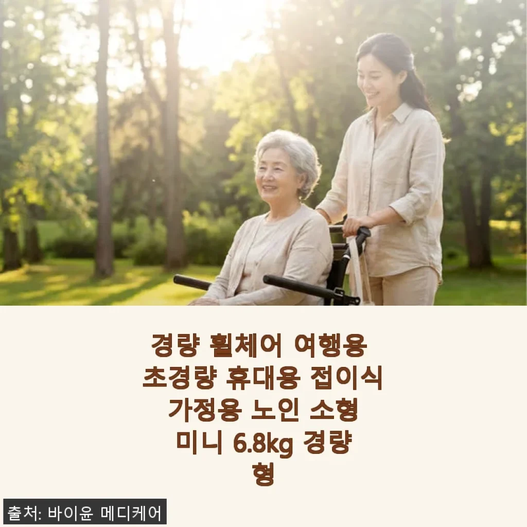 경량 휠체어 여행용 초경량 휴대용 접이식 사용 후기: 6.8kg 경량형의 실용성과 만족감