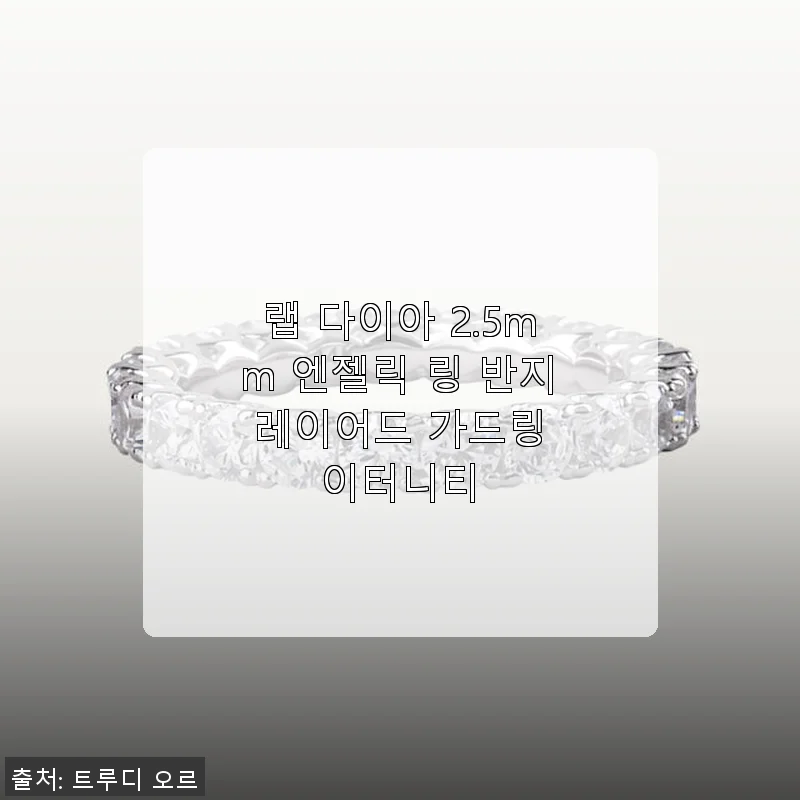 랩 다이아 2.5mm 엔젤릭 링 반지 레이어드 가드링 이터니티 사용후기