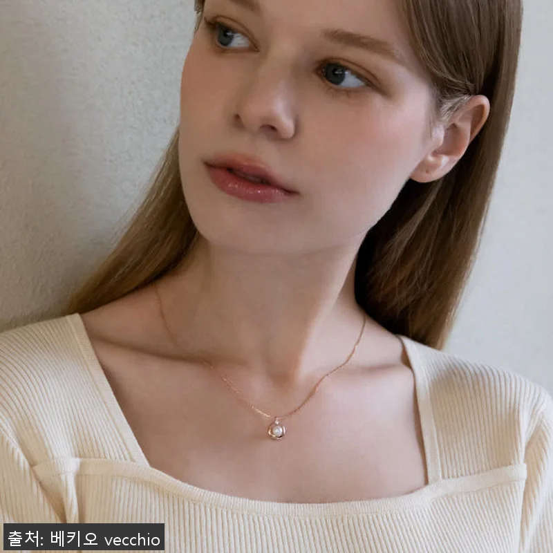 14k 레아 스와로브스키 진주 금 목 관련 이미지 1