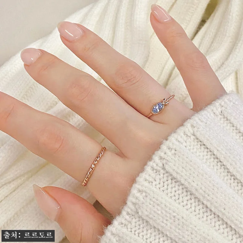 14K 18K 물고기 꼬임 반지 심플 관련 이미지 1