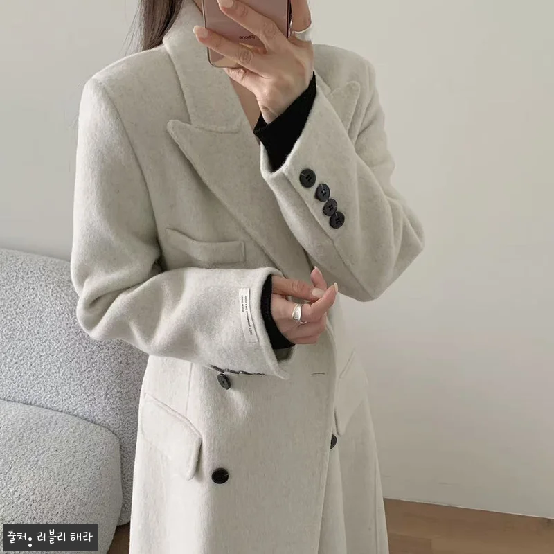 울100 여성 더블버튼 롱코트 아이보 관련 이미지 1