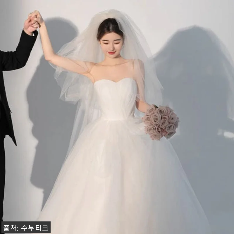 탑 풍성한 벨라인 본식 촬영 스몰 웨 관련 이미지 2