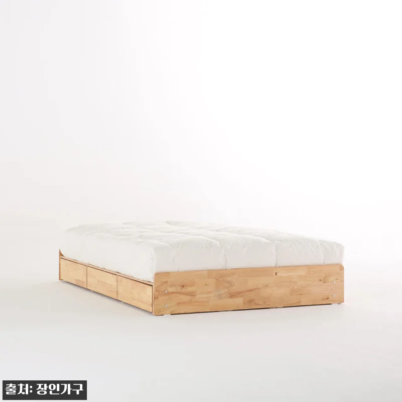 장인가구 케트렌 원목 무헤드 수납 침 관련 이미지 2