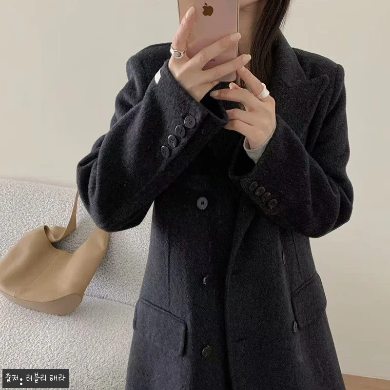 울100 여성 더블버튼 롱코트 아이보 관련 이미지 2