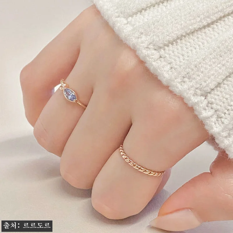 14K 18K 물고기 꼬임 반지 심플 관련 이미지 3