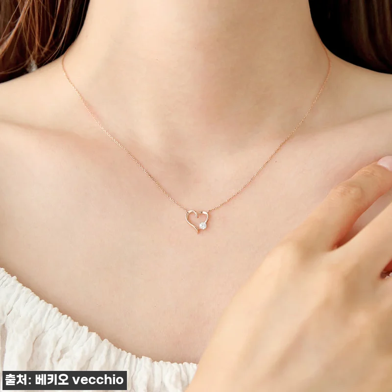 14k 러빙유 심플 하트 목걸이 사용 관련 이미지 3