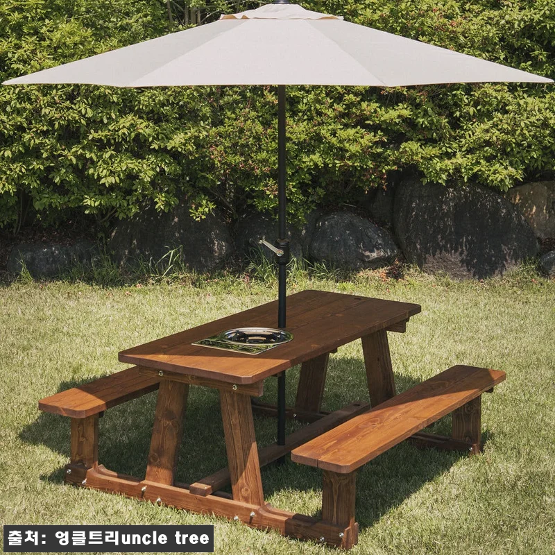 로스타형 야외테이블 세트 파라솔 피크 관련 이미지 3
