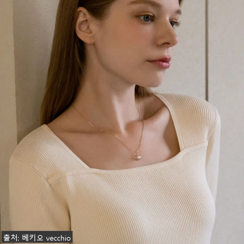 14k 레아 스와로브스키 진주 금 목 관련 이미지 4