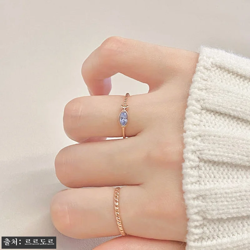 14K 18K 물고기 꼬임 반지 심플 관련 이미지 4