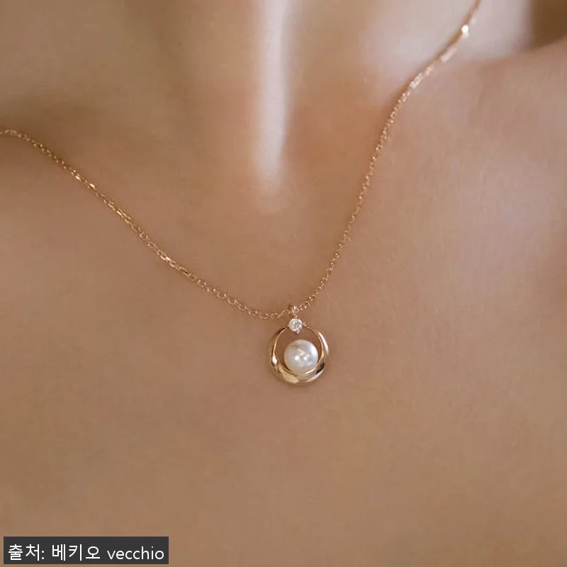 14k 레아 스와로브스키 진주 금 목 관련 이미지 5