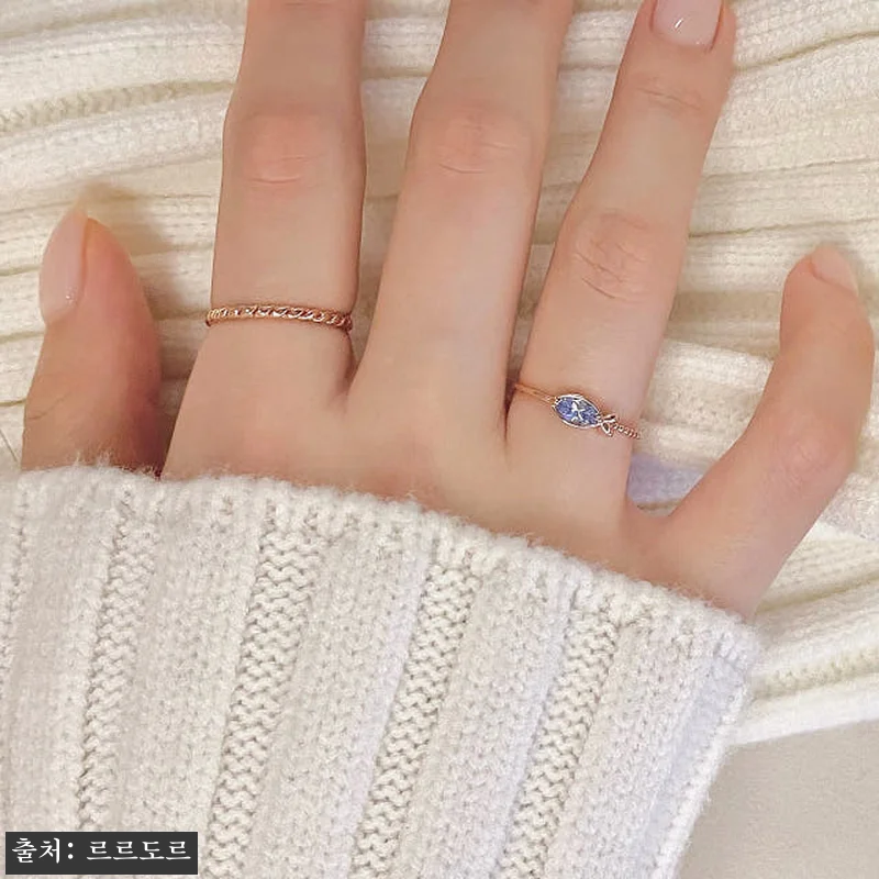14K 18K 물고기 꼬임 반지 심플 관련 이미지 5