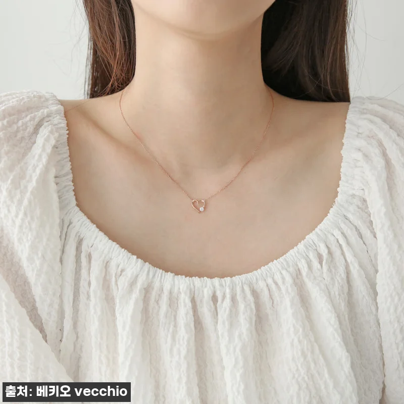 14k 러빙유 심플 하트 목걸이 사용 관련 이미지 5