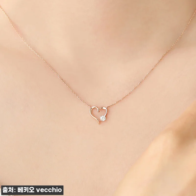 14k 러빙유 심플 하트 목걸이 사용 관련 이미지 8