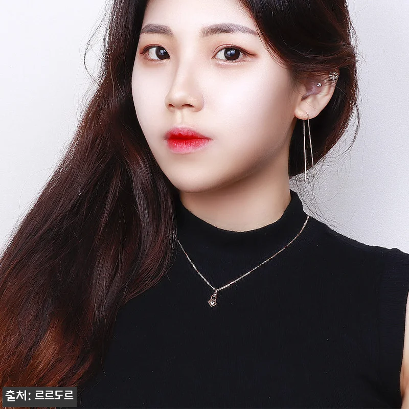 14K 꼬임 로프 롱 체인 귀걸이 드 관련 이미지 9