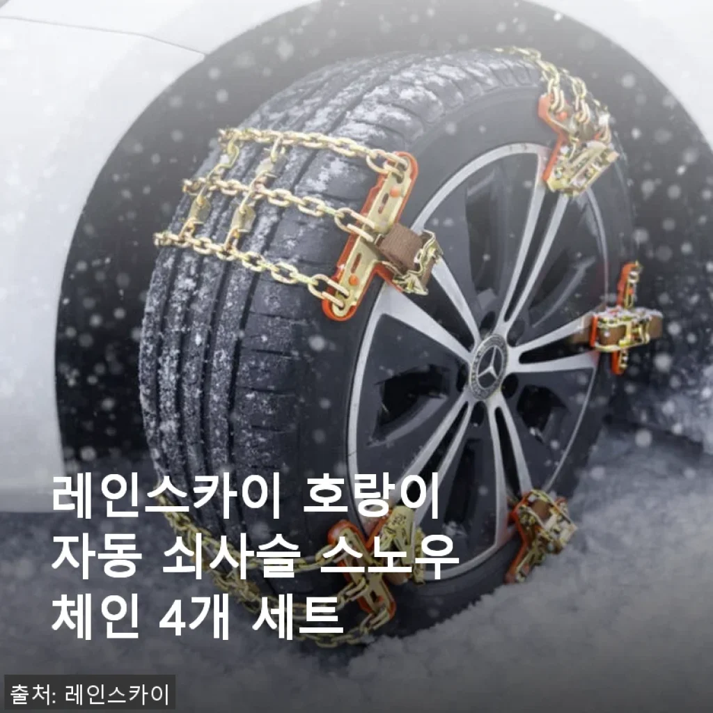 레인스카이 호랑이 자동 쇠사슬 스노우체인 4개 세트 사용후기