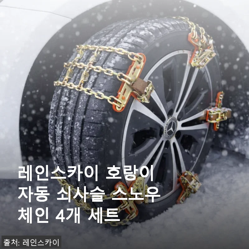 레인스카이 호랑이 자동 쇠사슬 스노우체인 4개 세트 사용후기
