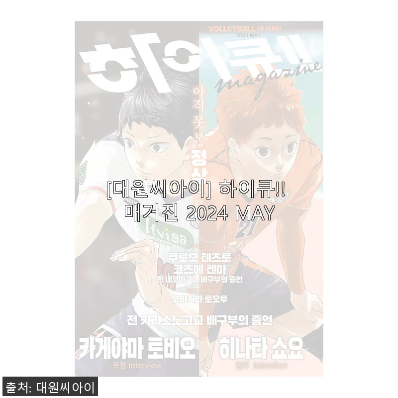 하이큐!! 매거진 2024 MAY 사용후기: 팬이라면 꼭 소장해야 할 한정판 매거진