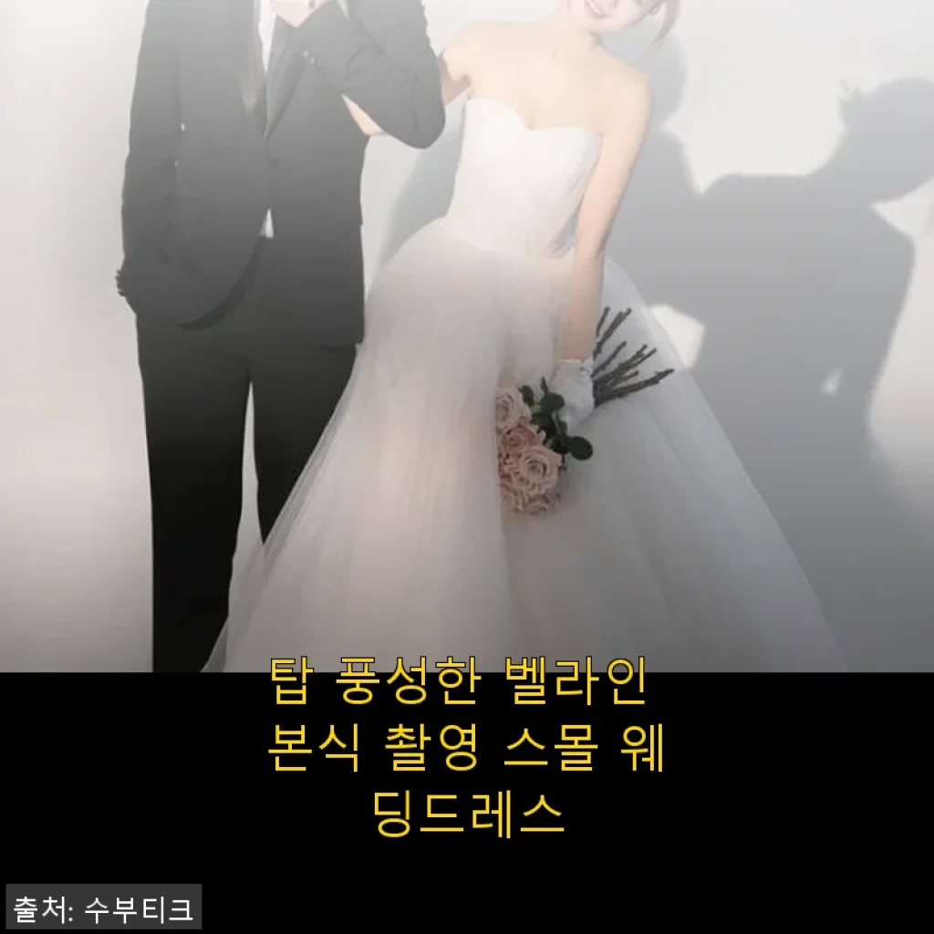 탑 풍성한 벨라인 본식 촬영 스몰 웨딩드레스 사용후기