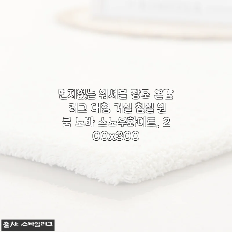 먼지없는 워셔블 장모 온감 러그 200x300, 직접 써보고 느낀 포근함과 관리의 편리함
