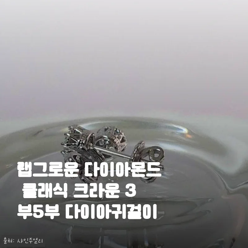 랩그로운 다이아몬드 클래식 크라운 3부5부 다이아귀걸이 사용후기