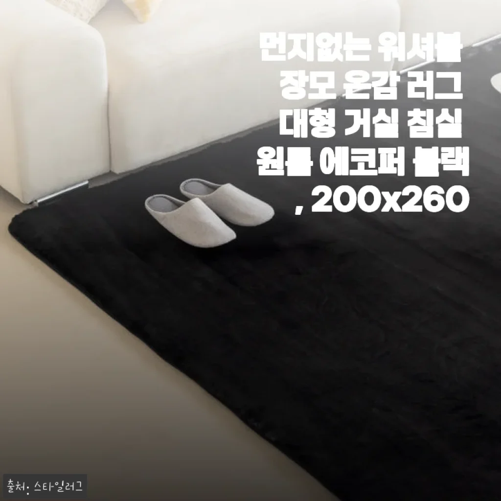 먼지없는 워셔블 장모 온감 러그 대형 사용후기: 집안 분위기와 관리 모두 만족스러운 선택