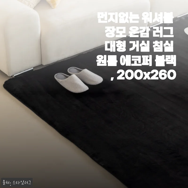 먼지없는 워셔블 장모 온감 러그 대형 사용후기: 집안 분위기와 관리 모두 만족스러운 선택