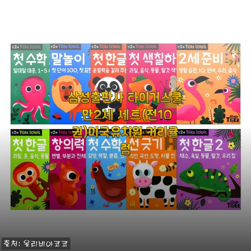 삼성출판사 타이거스쿨 만2세 세트 사용후기 및 상세 소개