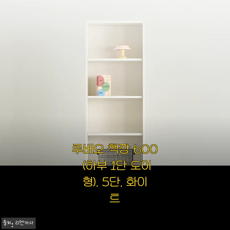 루베오 책장 600 하부 1단 도어형 5단 화이트 사용후기
