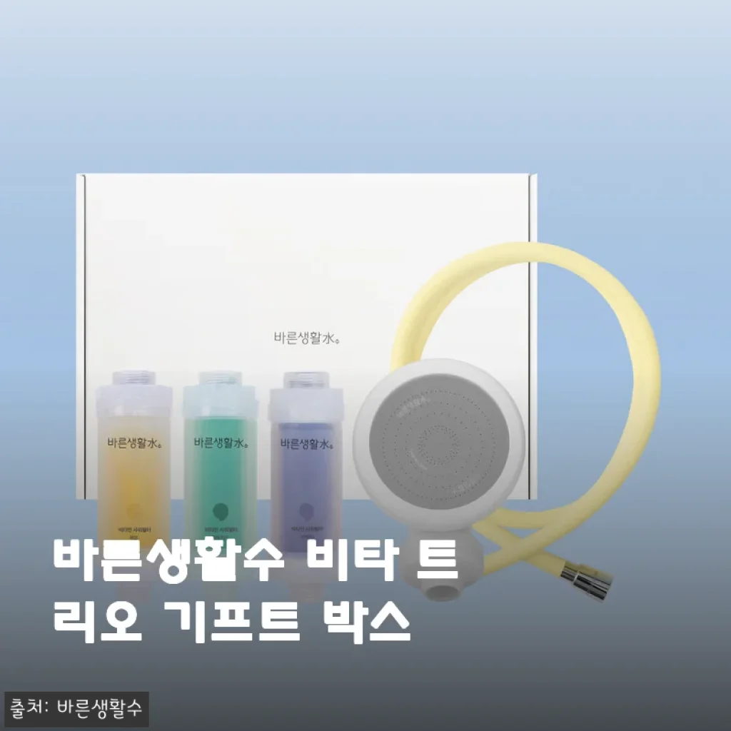 바른생활수 비타 트리오 기프트 박스 사용후기: 향기와 수압 모두 만족스러운 선택