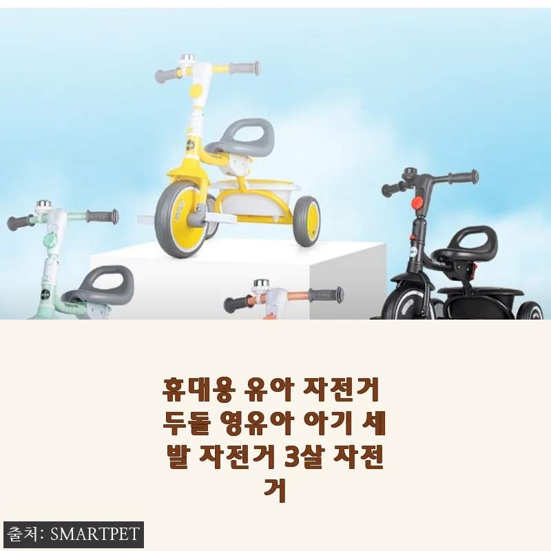 휴대용 유아 자전거 두돌 영유아 아기 세발 자전거 사용후기
