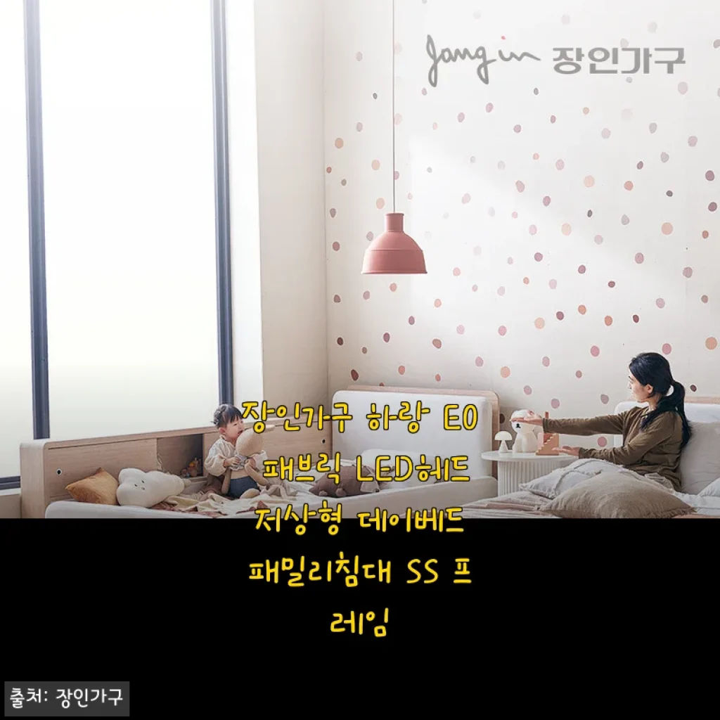 장인가구 하랑 E0 패브릭 LED헤드 저상형 데이베드 SS 프레임 사용 후기
