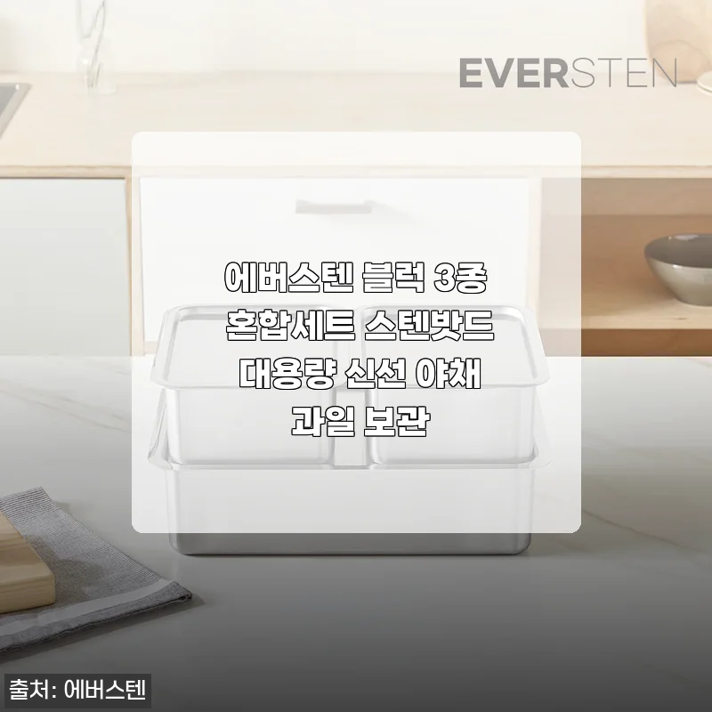 에버스텐 블럭 3종 혼합세트 사용후기: 신선함과 위생을 동시에 챙긴 스텐 밀폐용기