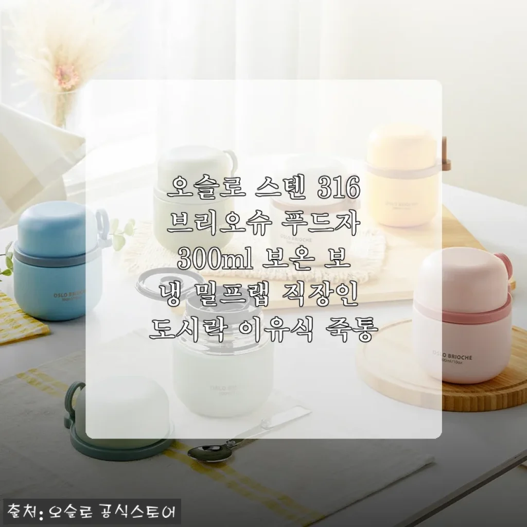 오슬로 스텐 316 브리오슈 푸드자 300ml 사용후기와 제품 소개